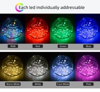 Luces de Navidad Inteligentes para Exteriores Twinkly LIKELIGHT 5V, Luces LED de Hadas Controladas por Aplicación, Cable Negro/Transparente para Decoración Navideña
