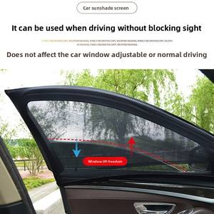 Pare-<span class=keywords><strong>soleil</strong></span> de <span class=keywords><strong>voiture</strong></span> pliable en maille personnalisé pour la fenêtre latérale arrière des passagers, bloque les reflets du <span class=keywords><strong>soleil</strong></span> et les rayons UV - Product Image 2