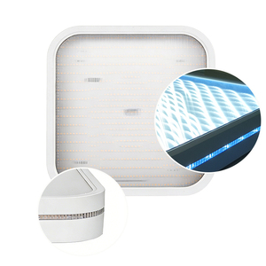 Plafonnier carré moderne en plastique pour intérieur, avec <span class=keywords><strong>ampoule</strong></span> LED 3 CCT, douille remplaçable E27/E26/B22, télécommande AC, IP20 - Product Image 2