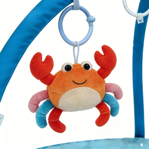 ของเล่นแขวนคุณภาพสูงแบบอเนกประสงค์ 3 มิติ รูปสัตว์ทะเล ผ้าฝ้ายนุ่ม แผ่นรองเล่นสำหรับเด็กทารกและเด็กเล็ก ใช้เป็นยิมกิจกรรม - Product Image 5