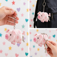 Peluche cochon mignonne, jouet en coton de 10 cm, rembourrage en coton PP, breloque de sac, porte-clés, petit pendentif, vente en gros