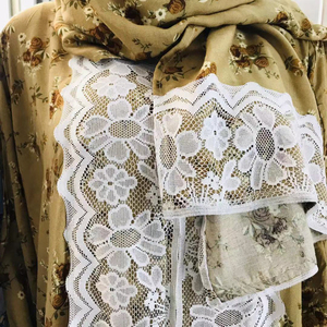 Abito da Preghiera Islamico di Alta Qualità per Donne e Ragazze Musulmane del Medio Oriente, Vestito Abaya con Pizzo e Hijab - Product Image 4