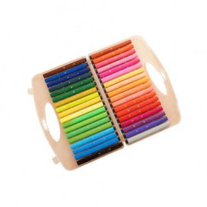 Ensemble de feutres à eau triangulaires personnalisés, lavables, non toxiques, pour dessin artistique d'étudiants, en 12, 24, 36 ou 48 couleurs - Product Image 1