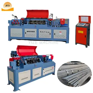 full automatic metal rebar straightening machine CNC Hydraulic Rod steel bar wire straightening and cutting machine