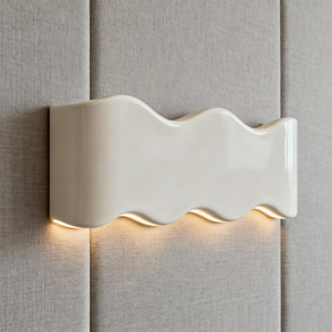 Gloss Grey Teardrop Ceramic Wall Lamp Minimalist Downward <b>Light</b> LED Wall Sconce for Bedroom <b>Corridor</b> Bathroom Home Decor - Product Image 6