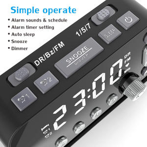 Factory 5 Inch <b>LED</b> Digital Alarm <b>Clock</b> DAB FM Radio Dual USB Charging Portable ABS Radio for Home Outdoor Travel Bedroom - Product Image 4