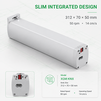 Moteur de rideau électrique intelligent KNX, kit de rail en aluminium, faible bruit, commande par application, pilotes de rideaux intelligents
