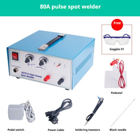 Soudeuse à points portative REALMAX 30A/50A/80A/100A pour bijoux, machine à souder les bagues, l'or, l'argent, les colliers, équipement de bijouterie