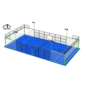 JSMC 2024 di vendita calda panoramica Padel campo Canchas De Padel campo da Paddle Tennis all'aperto per la vendita