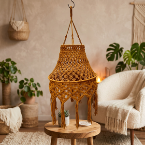 Macrame Wall Hanging Woven Rope Tassel Boho Home Decor Washable Fabric - Product Image 3