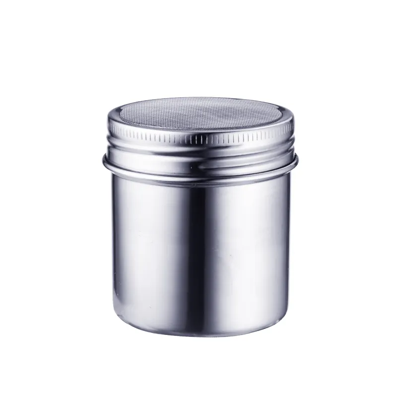 キッチンガジェットステンレス鋼ドレッジソルトボトル砂糖スパイスペッパーシェーカー調味料缶