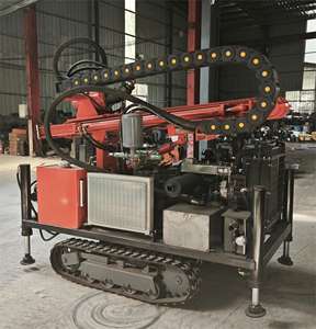 Rastreador de água poços perfuração 220m 200m profundidade mina furo broca máquina 45kw motor diesel portátil operar à venda - Product Image 6