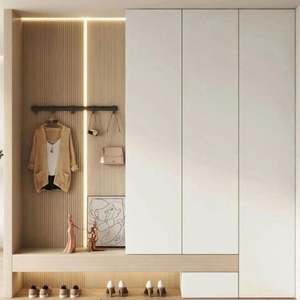 Meubles d'entrée en bois personnalisés pour salon moderne, véranda, arche, foyer, design unique et élégant - Product Image 4