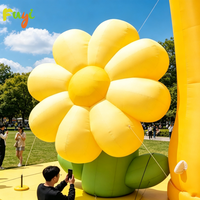 Fleur gonflable de haute qualité avec impression de logo personnalisée incluse pour la publicité extérieure et la décoration d'événements