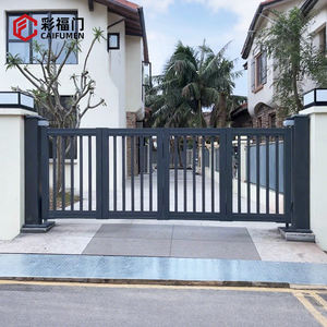 بوابة رئيسية كهربائية بتصميم مخصص قابلة للطي بوابة فنية من الألومنيوم مناسبة لمدرسة فناء الفيلا الخارجية - Product Image 5