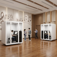 Cabine de bureau insonorisée moderne pour espaces de travail ouverts - Système de ventilation portable avec éclairage LED et internet Wi-Fi