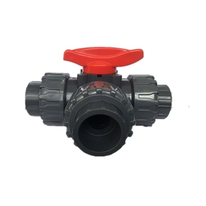 Precio barato L/T Port Socket Thread 1/2 "-2" Pvc-u Válvulas de bola manuales de <span class=keywords><strong>3</strong></span> vías Válvulas de bola eléctricas de tres vías - Product Image 3