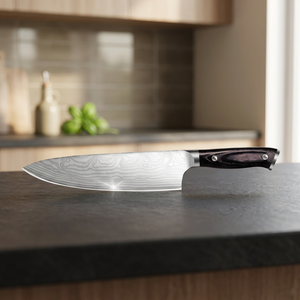 Ensemble de couteaux de chef en acier inoxydable ultra-affûtés avec manches en bois de Pakka, boîte cadeau de 5 pièces, compatible lave-vaisselle - Product Image 3