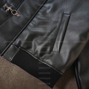 OEM personalizado lucha contra incendios hebilla <span class=keywords><strong>bombero</strong></span> cierre motorista montar motocicleta chaquetas <span class=keywords><strong>de</strong></span> cuero para los hombres - Product Image 4