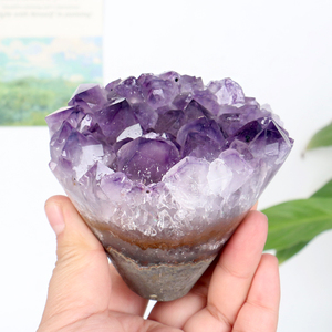 Amethyst Cathedral Raw Amethyst Geode Natural Rough Stone <b>Crystals</b> Cluster Amethyst Flower - Product Image 4