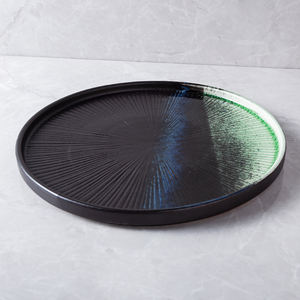 Platos Redondos <span class=keywords><strong>de</strong></span> Cerámica con Degradados Negros, Plato Elevado <span class=keywords><strong>Especial</strong></span> para Chef, Platos para Filetes, Platos Principales, Platos <span class=keywords><strong>de</strong></span> <span class=keywords><strong>Cena</strong></span> con Temática Occidental - Product Image 2