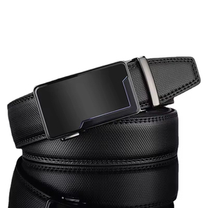 Cinturón Personalizado <span class=keywords><strong>de</strong></span> Estilo <span class=keywords><strong>de</strong></span> Negocios <span class=keywords><strong>para</strong></span> <span class=keywords><strong>Hombre</strong></span> con Correa <span class=keywords><strong>de</strong></span> <span class=keywords><strong>Cuero</strong></span> Negro y Hebilla Automática, Faja <span class=keywords><strong>para</strong></span> Jeans - Product Image 5
