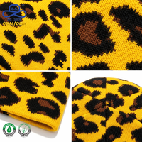 Gorro de Punto con Estampado de Leopardo Premium, Diseño Animal, Cálido para Invierno, Estilo Urbano Atrevido, Personalización de Logotipo al por Mayor, ODM OEM