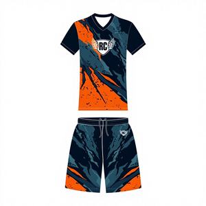 ชุดยูนิฟอร์มฟุตบอลชายแบบแห้งเร็ว ชุดเสื้อฟุตบอลสั่งทำพิเศษ พิมพ์ลายดิจิทัล ตัดเย็บอัตโนมัติ เสื้อฝึกซ้อม - Product Image 1