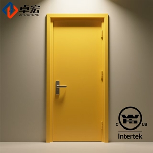 Nhà máy cung cấp bên ngoài kim loại cách âm thép nhập lửa Đánh Giá cửa thương mại thoát hiểm cửa - Product Image 4