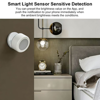 Haozee Capteur de luminosité intelligent Zigbee pour la surveillance de la luminosité ambiante et la détection des changements de lumière, compatible Smart Life Z2M (requiert une passerelle)