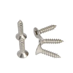 SUS304 carbon steel DIN 7982 Cross recessed CSK self tapping screw for plastic