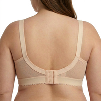 Soutien-gorge tendance personnalisé grande taille, minimisant, sans armatures, en dentelle, avec large bande élastique sous le buste, maintien élevé pour une utilisation toute la journée