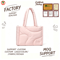 Sac à bandoulière matelassé et plissé avec poignée supérieure, personnalisable (couleur et logo), grand format, léger, pour activités de plein air et week-end