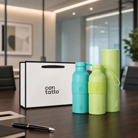Bouteille d'eau personnalisée en acier inoxydable 304 de 500 ml, gourde isotherme pour cadeaux promotionnels et voyages