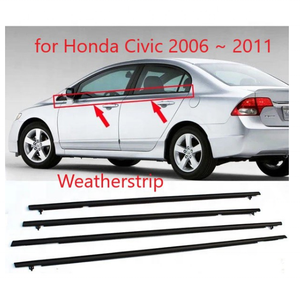 Bande d'étanchéité de fenêtre extérieure de voiture pour <span class=keywords><strong>Honda</strong></span> <span class=keywords><strong>Civic</strong></span> 2006 2007 <span class=keywords><strong>2008</strong></span> 2009 2010 2011 bande d'étanchéité de verre de porte de voiture - Product Image 1