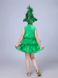 Bambino bambino bambine albero di <span class=keywords><strong>natale</strong></span> <span class=keywords><strong>Costume</strong></span> abito abiti verde elfo scuola materna <span class=keywords><strong>Costume</strong></span> da ballo - Product Image 3
