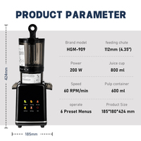 Exprimidor Lento Eléctrico de Naranjas al por Mayor de Fábrica, Exprimidor Lento de Prensado en Frío para Verduras y Frutas, Automático para Uso Doméstico