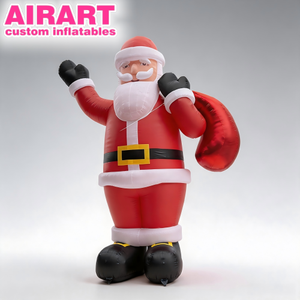 Père Noël gonflable personnalisé avec boîtes cadeaux, Père Noël gonflable pour saluer les invités de Noël - Product Image 5
