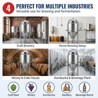 Fermenteur conique de brassage de bière de 100 litres