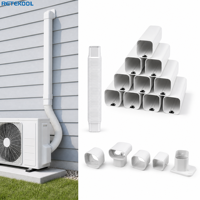 RETEKOOL Conduit de ventilation commercial en plastique pour climatiseur, écologique, durable, épaisseur 2,0 mm, installation facile, montage mural