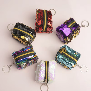 Nuovo Mini borsa creativa per la moda da <span class=keywords><strong>donna</strong></span> con paillettes colorate piccolo <span class=keywords><strong>portafoglio</strong></span> zero due colori con cerniera - Product Image 3