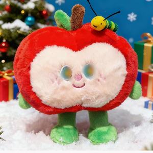 Llavero <span class=keywords><strong>de</strong></span> Peluche <span class=keywords><strong>de</strong></span> <span class=keywords><strong>Manzana</strong></span> Roja con Insecto, Muñeco Pingguo, Ideal como Regalo para Festividades o Pequeñas Sorpresas Diarias - Product Image 2