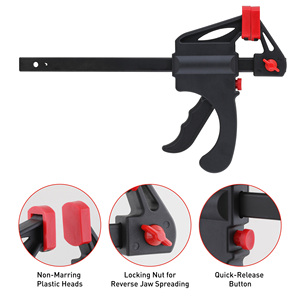 Hi-Spec phát hành nhanh chóng Ratchet kích hoạt kẹp Bộ 4pcs A3 thanh thép kẹp inch Nhựa dụng cụ cầm tay cho chế biến gỗ OEM ODM - Product Image 3