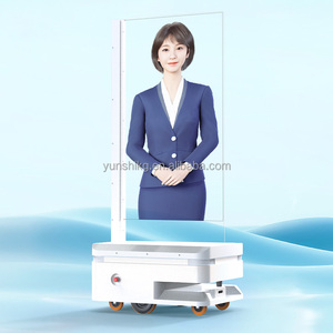 Robot inteligente de 55 pulgadas, Robot publicitario automático, Robot inteligente, pantalla <span class=keywords><strong>OLED</strong></span> de navegación GPS de alta tecnología - Product Image 5