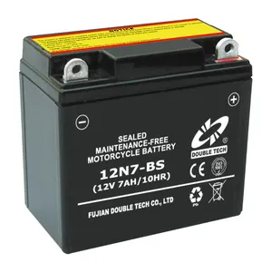 rechargeable sealed lead acid battery 12V 7AH, starting 12N7-BS motor cycle battery, motorcycle parts