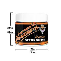 Pommade capillaire professionnelle à tenue forte pour hommes 150g à base d'eau, cire capillaire haute brillance, gel coiffant longue durée pour salon de coiffure
