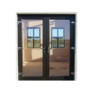 Mola de chão design da porta exterior alumínio dupla porta da frente para venda