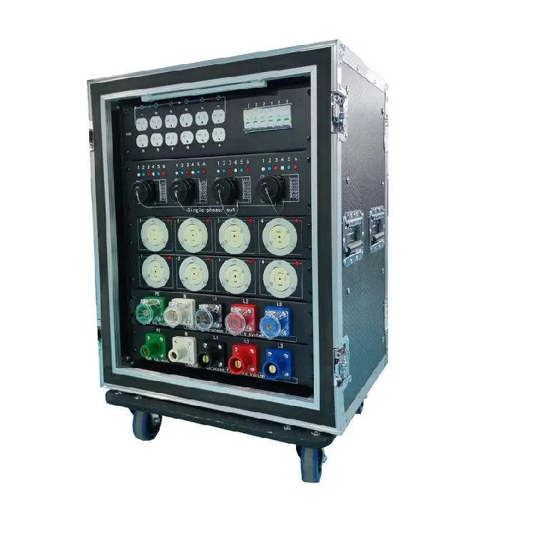 Pro Audio Lighting Power Distro Box Equipment 3 Phase 400Amp Fuente de alimentación Caja de equipo eléctrico