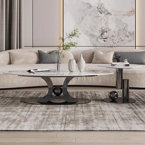 Đồ Nội Thất Thương Mại Thép Không Gỉ Bàn Cà Phê Vàng Thiêu Kết Đá Bàn Cà Phê <span class=keywords><strong>Slate</strong></span> Bàn Cà Phê - Product Image 6