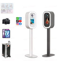 Photomaton élégant et personnalisé pour iPad, kiosque photo léger avec étui de vol, cabine photo pour fête, mariage, reflex numérique, iPad